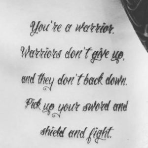 Fineline script tattoo