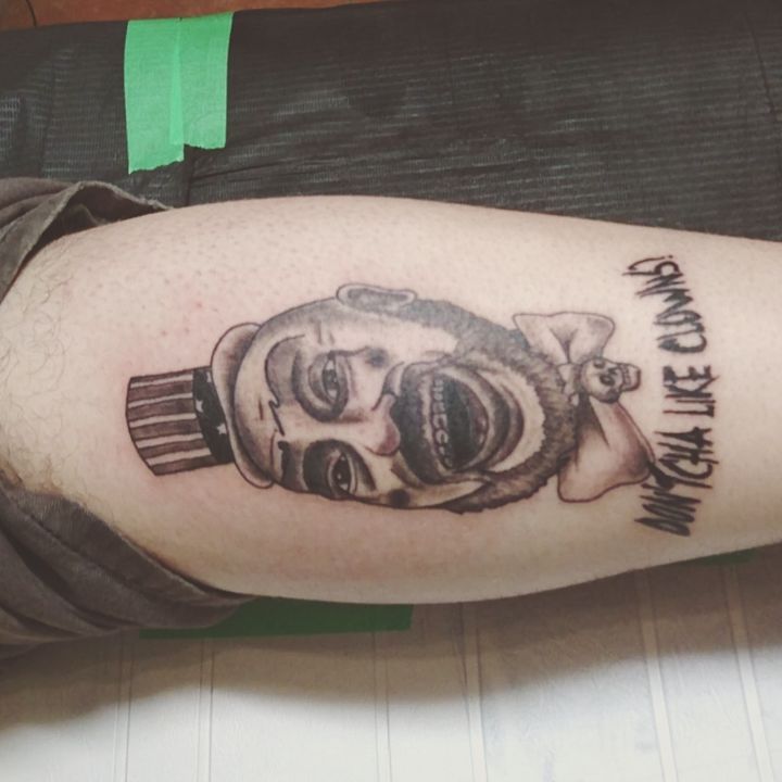 Killer clown tattoo